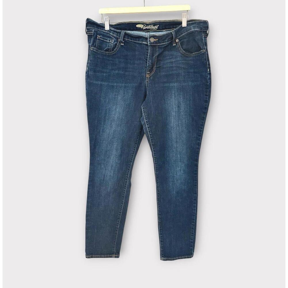 Old Navy Womens The Sweetheart Jeans Dark Blue Wash Denim Size 16 Regular